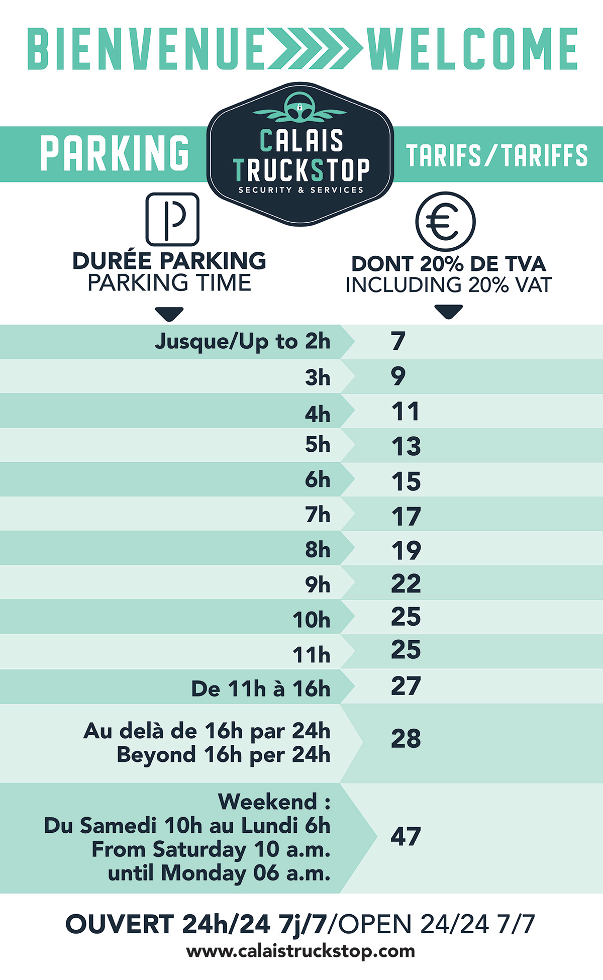 tarif parking pl 